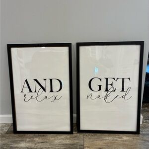 Black and White Framed Wall Art Set